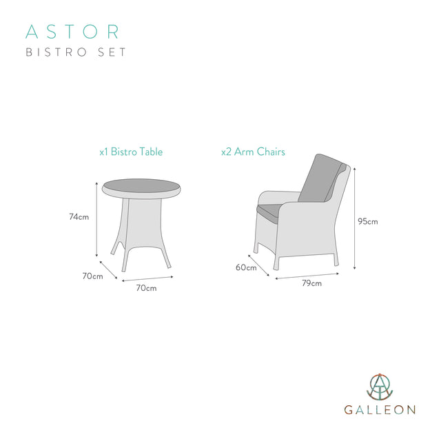 Astor Bistro Table & Chair Set