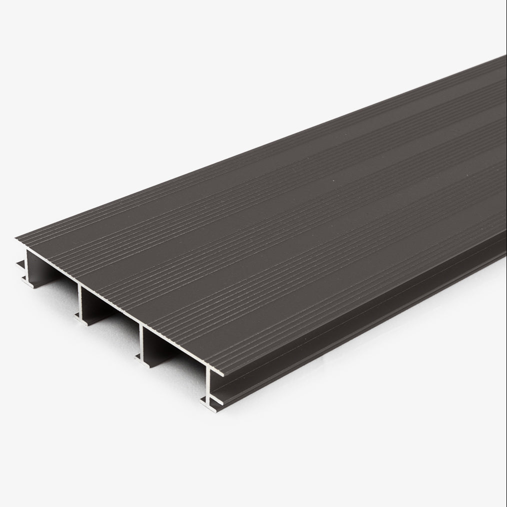 Pro-Grip Aluminium Deck Board 8019 Grey Brown - 3.6m | Hyperion Aluminium