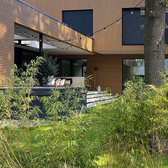 Cedar Slatted Composite Cladding Board