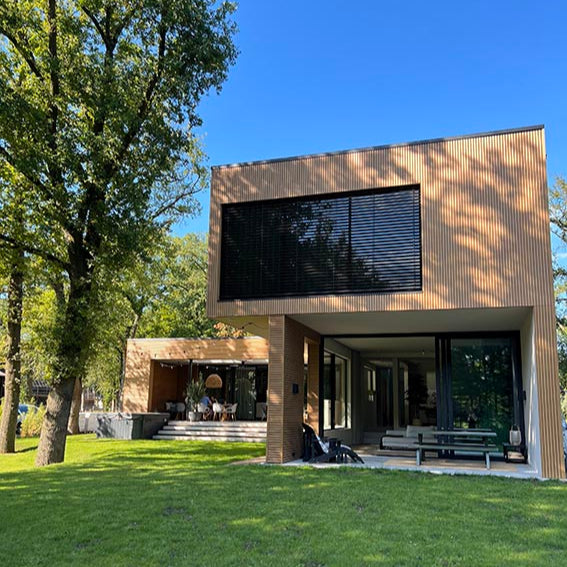 Cedar Slatted Composite Cladding Board