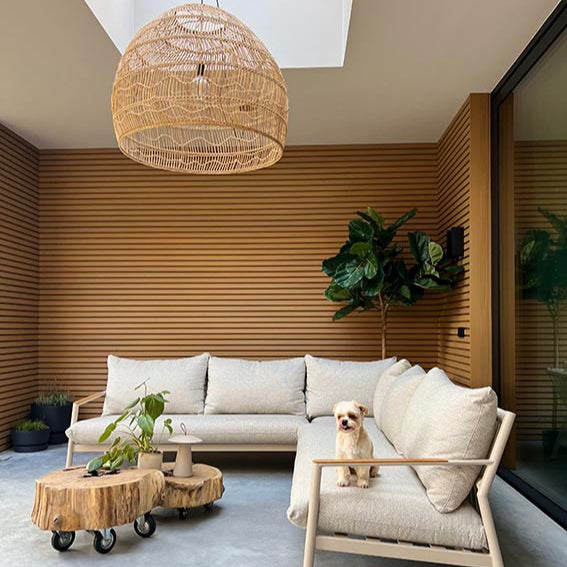 Cedar Slatted Composite Cladding Board