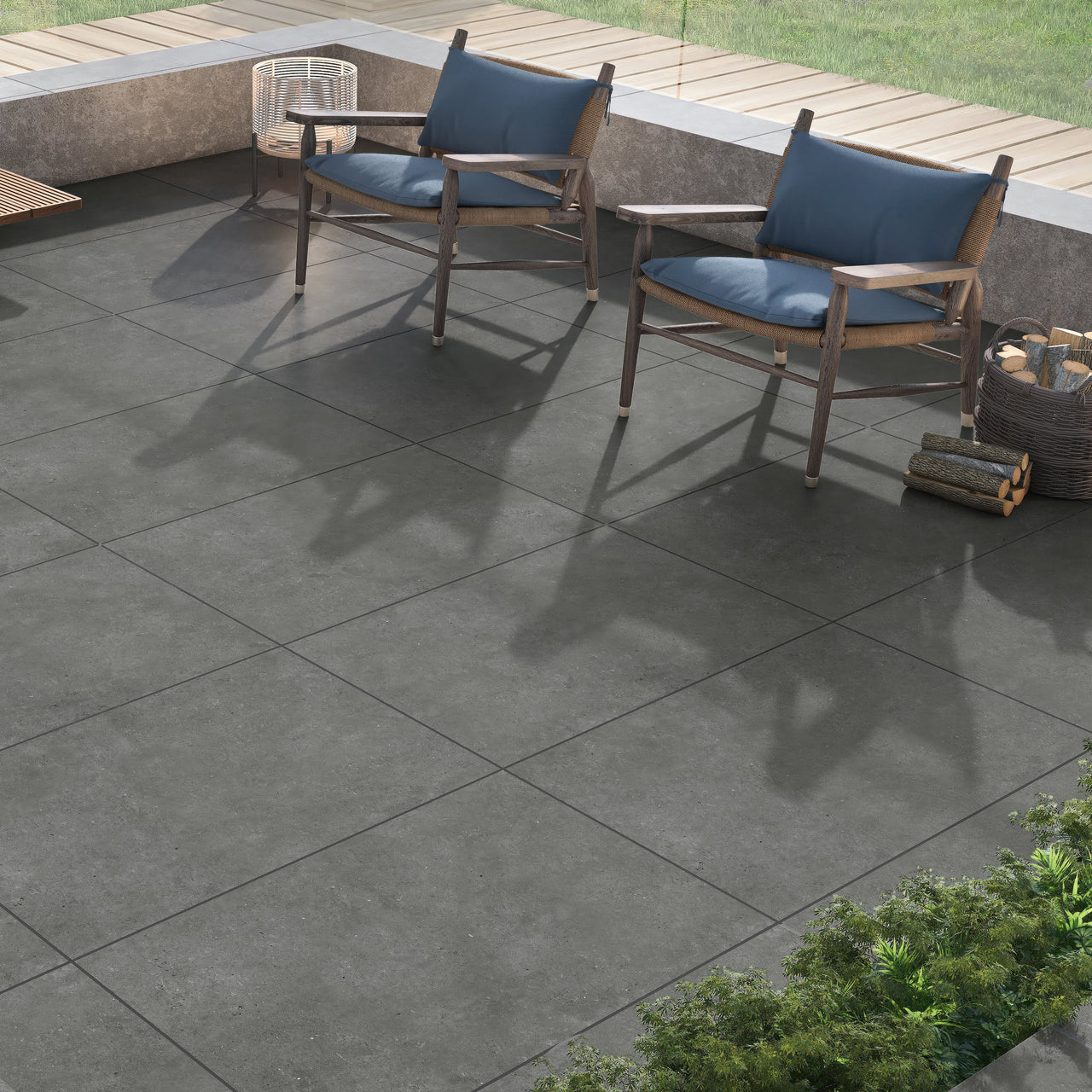 Graphite 600x600mm Porcelain Paving (Pack 2)
