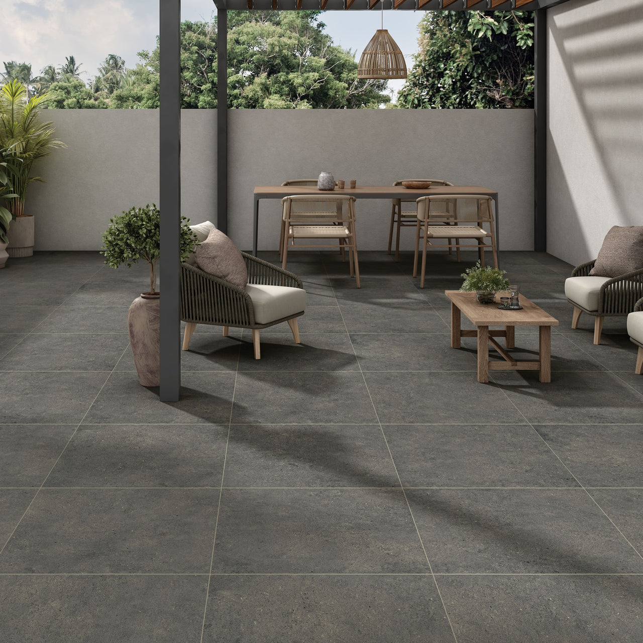 Graphite 600x600mm Porcelain Paving (Pack 2)