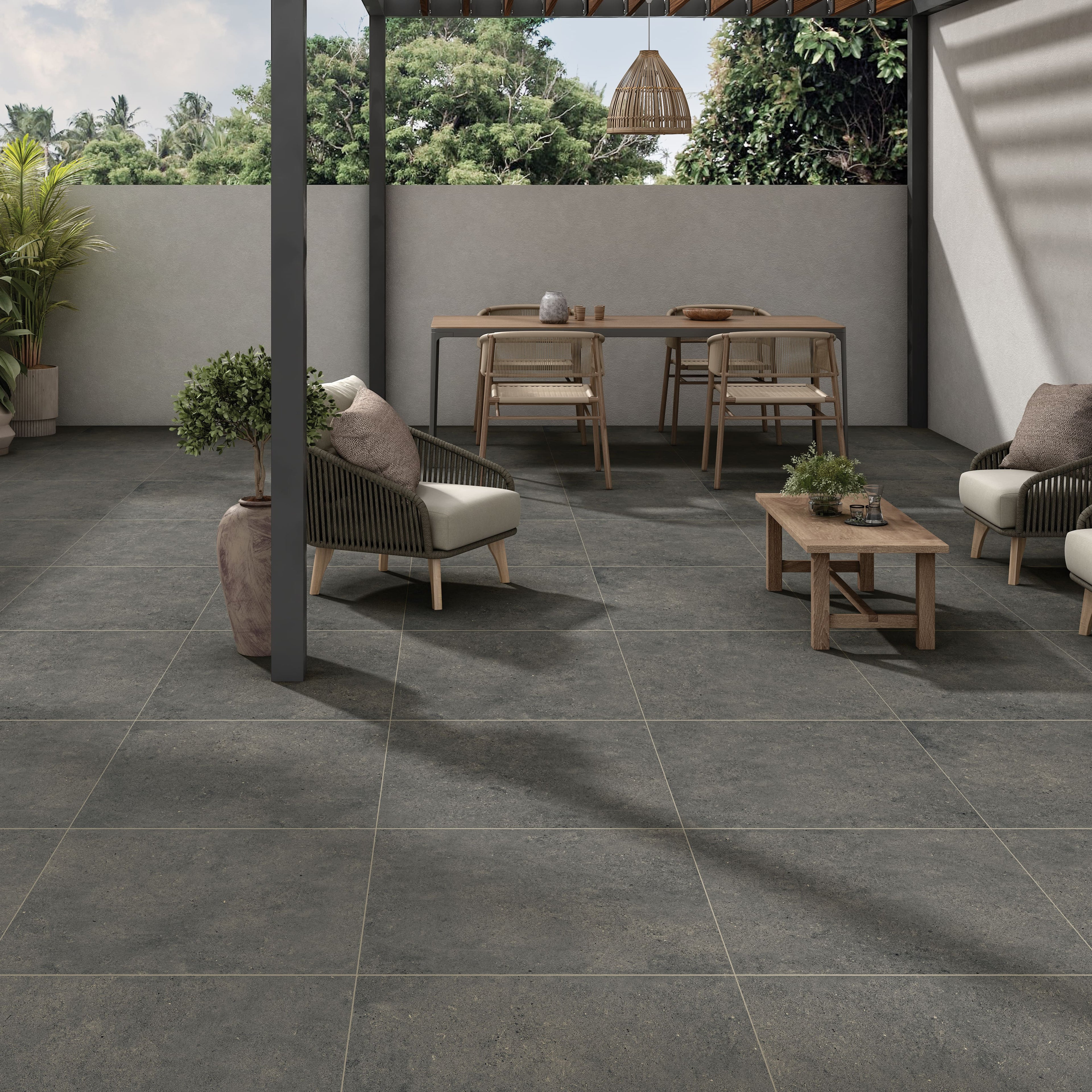 Graphite 600x600mm Porcelain Paving (Pack 2)