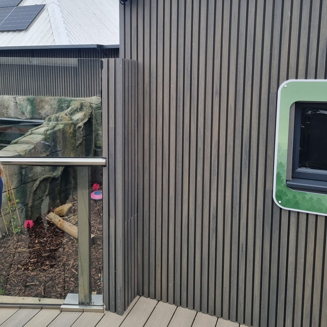 Grey Ash Slatted Composite Cladding Board