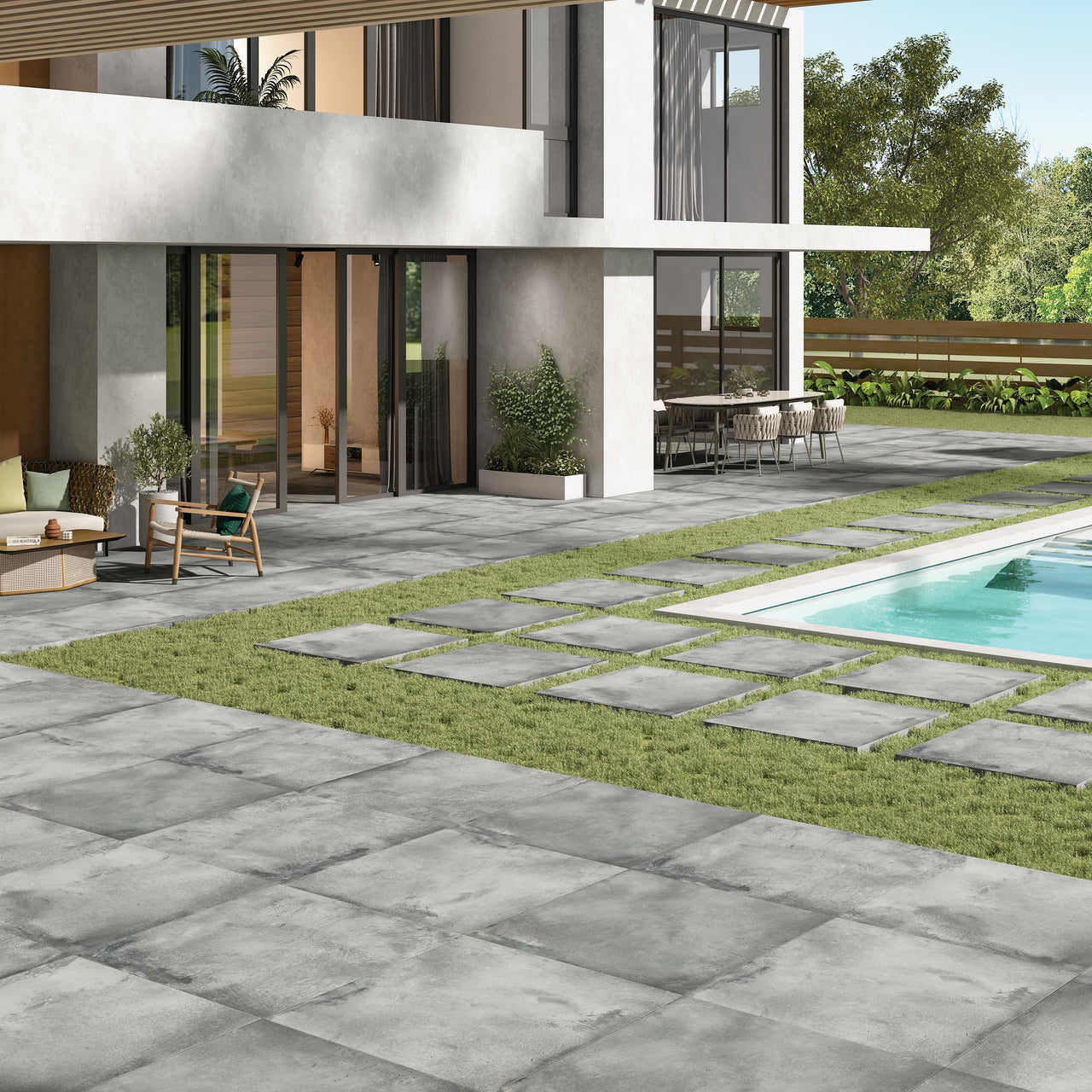 Iron 600x600mm Porcelain Paving (Pack 2)