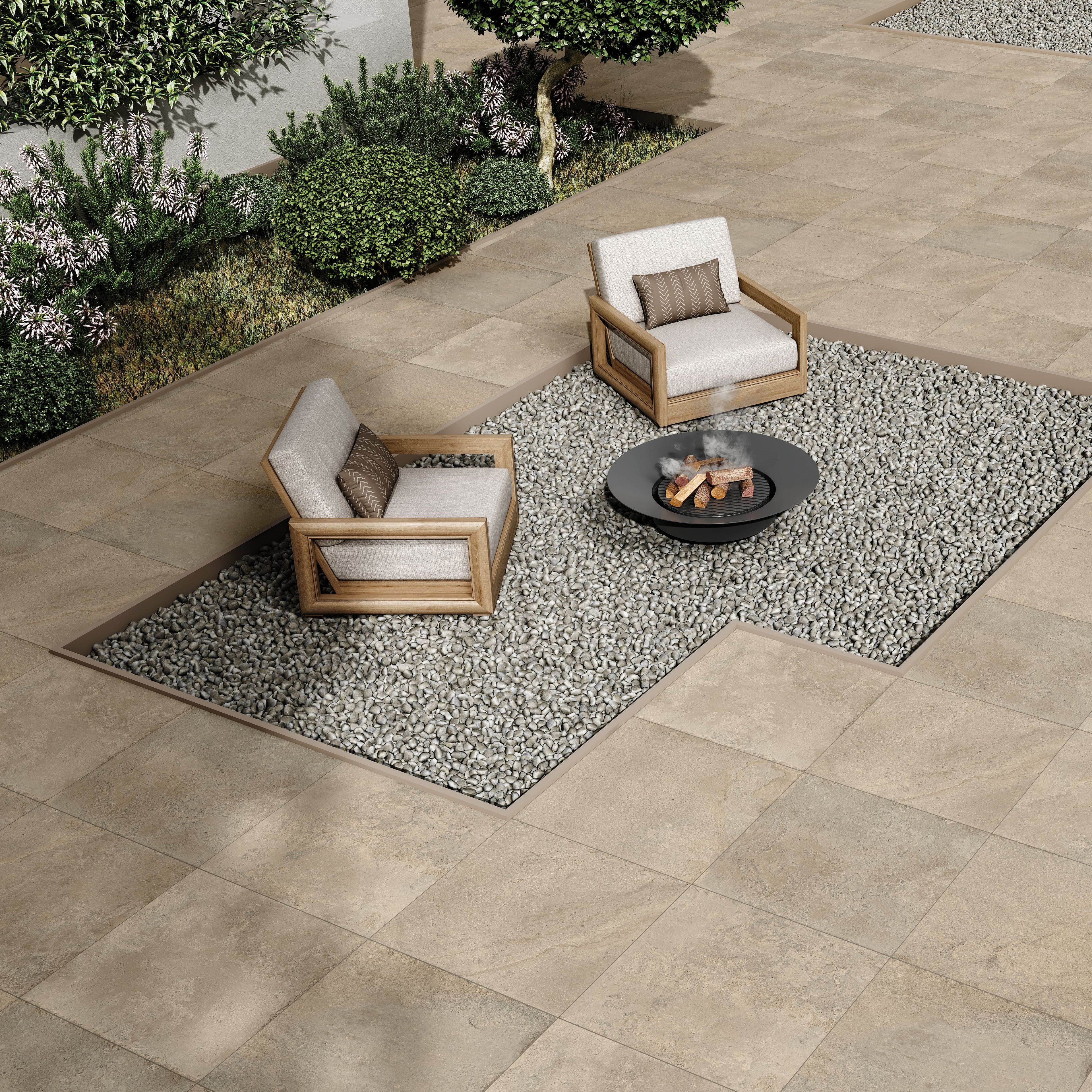 Pebble 600x600mm Porcelain Paving (Pack 2)