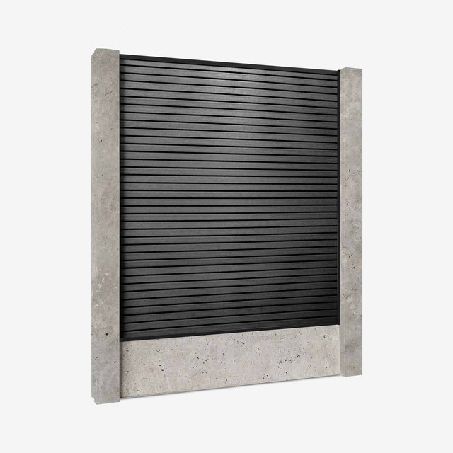 Retrofit Slatted Fencing | Onyx Black