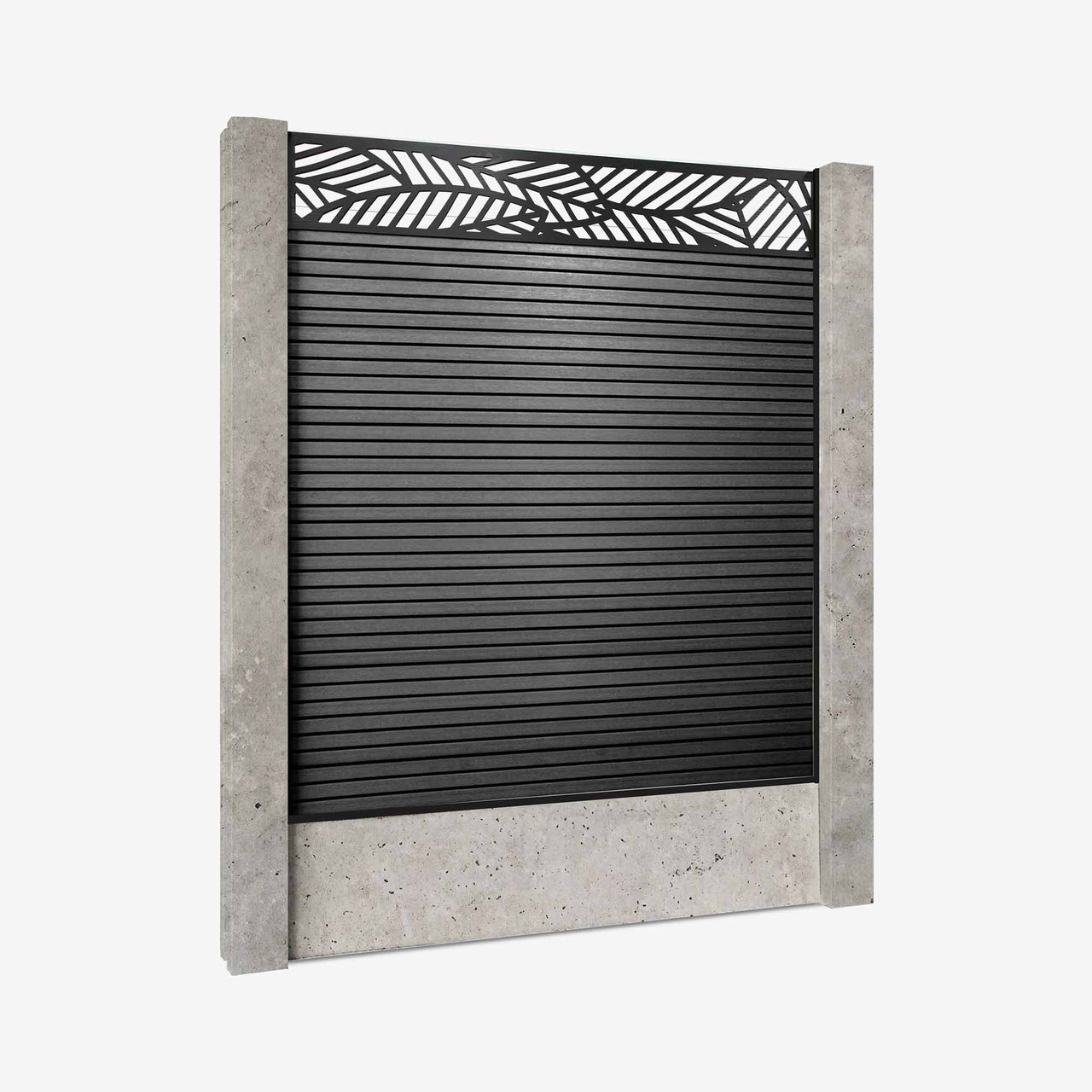 Retrofit Slatted Fencing | Onyx Black