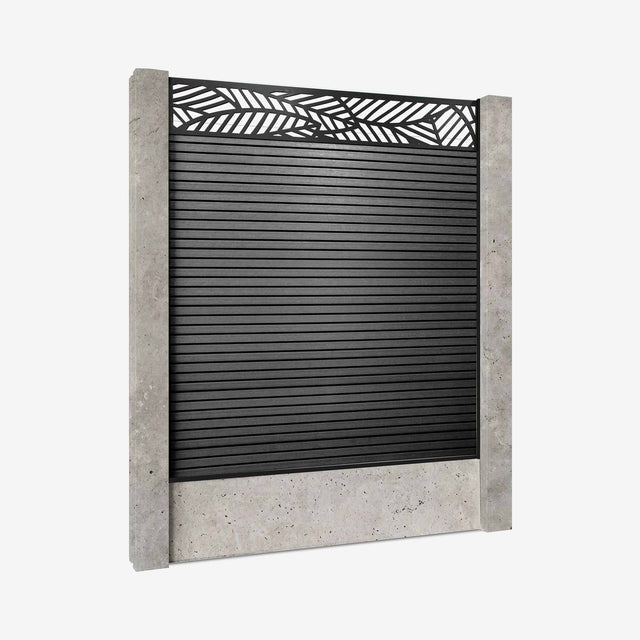 Retrofit Slatted Fencing | Onyx Black