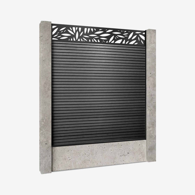 Retrofit Slatted Fencing | Onyx Black
