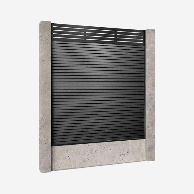Retrofit Slatted Fencing | Onyx Black