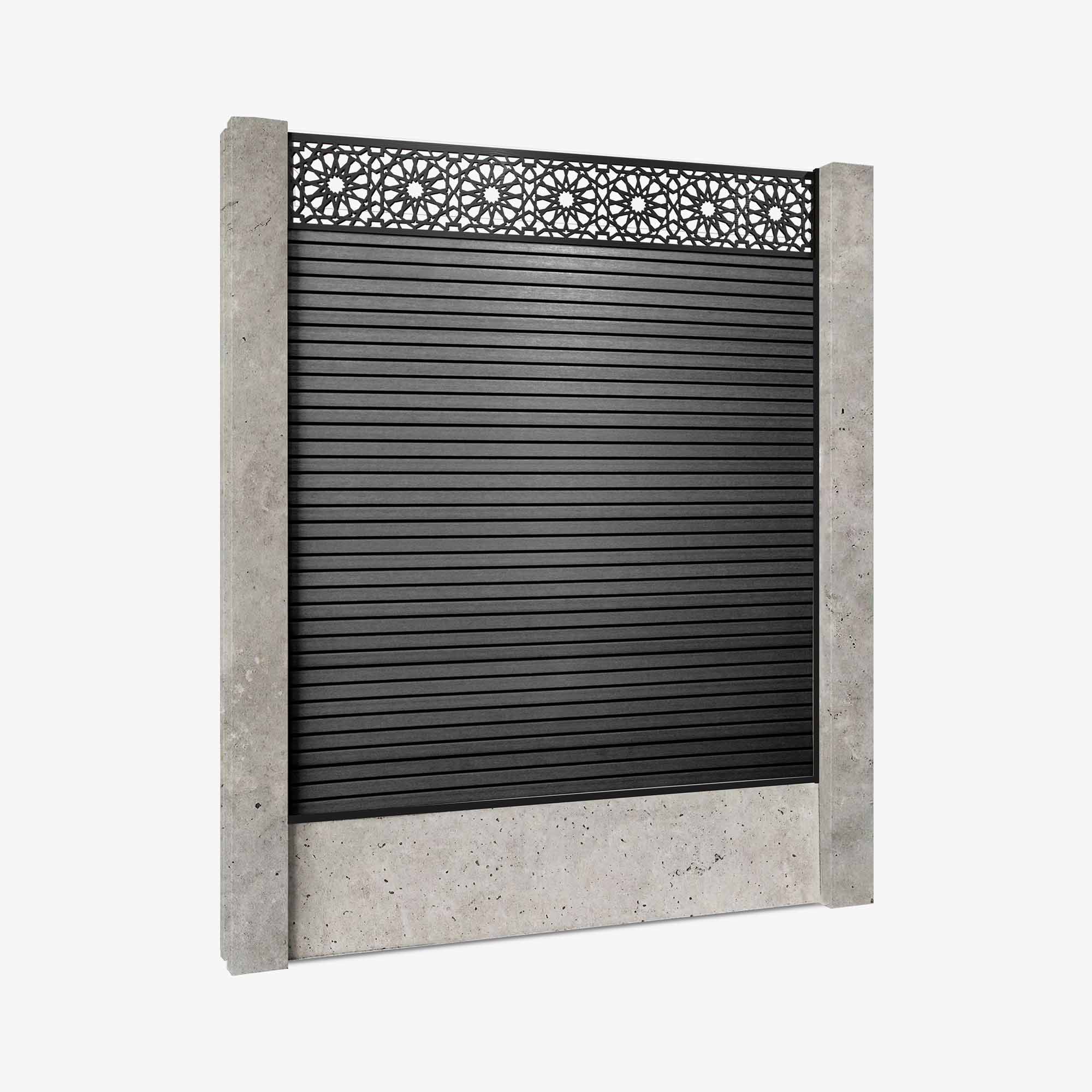 Retrofit Slatted Fencing | Onyx Black