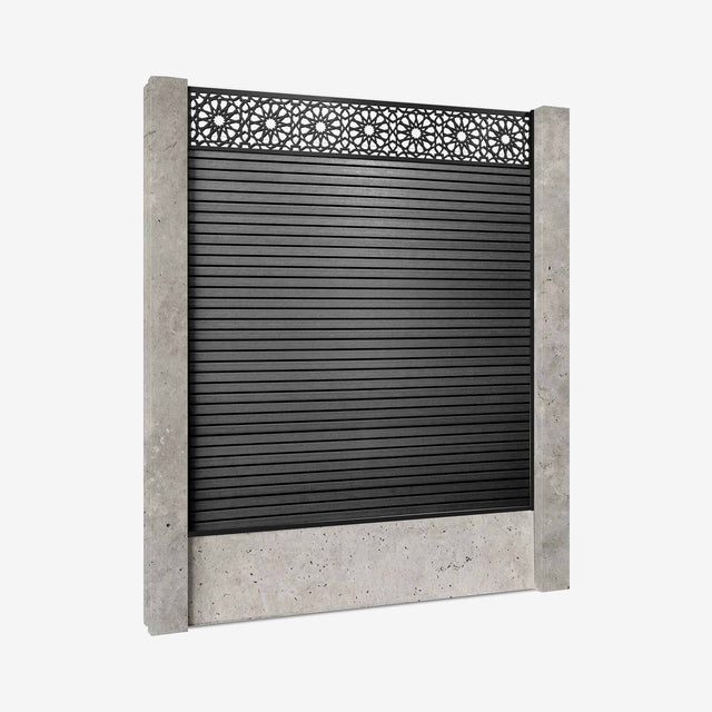 Retrofit Slatted Fencing | Onyx Black