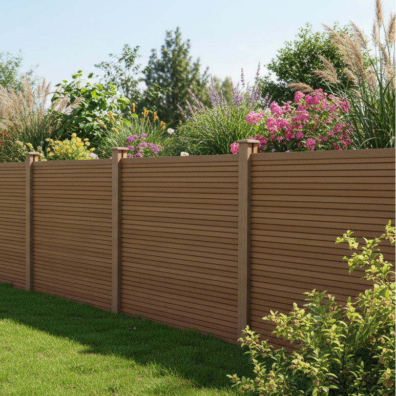 Slatted Composite Fencing Panel | Balau