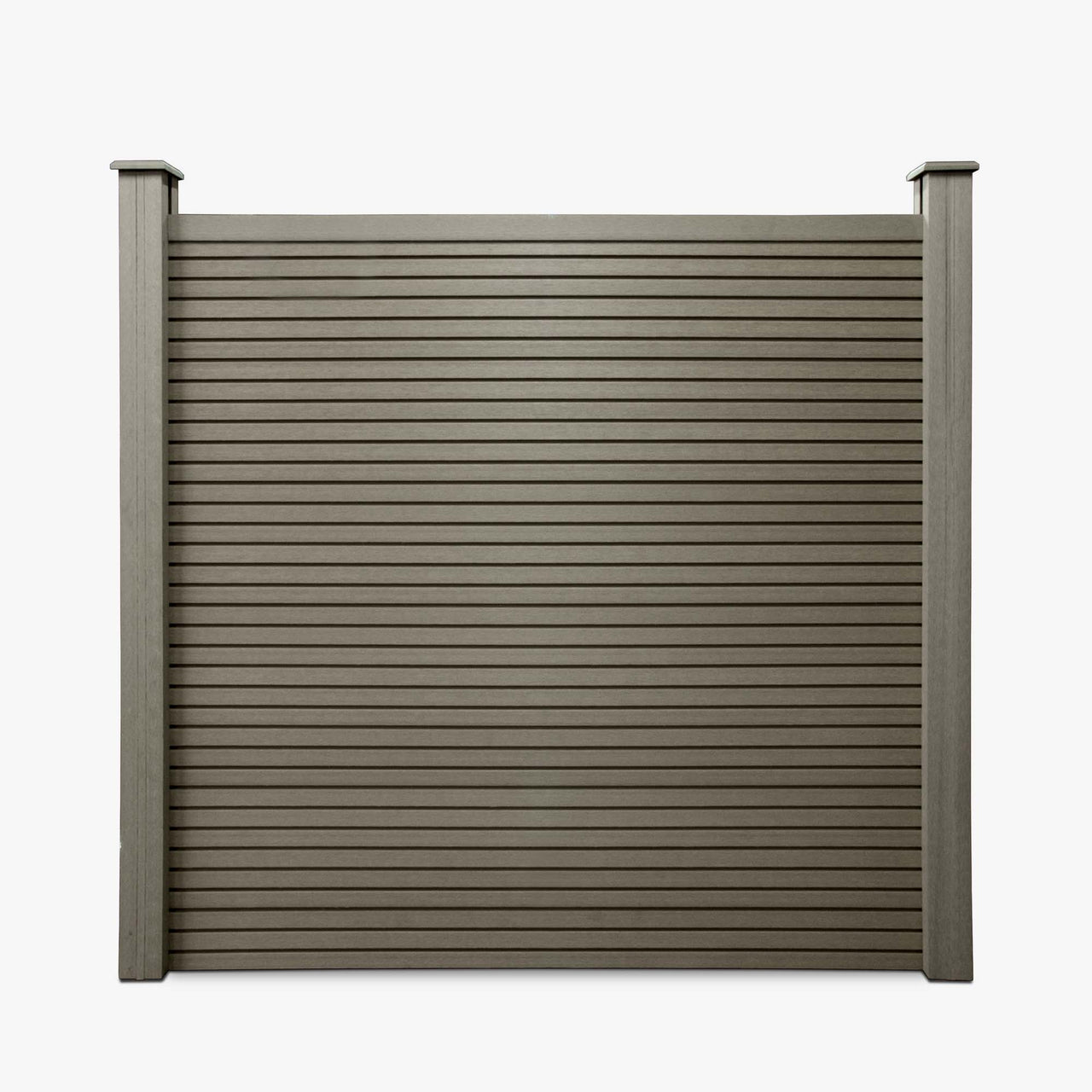 Slatted Composite Fencing Panel | Grey Ash