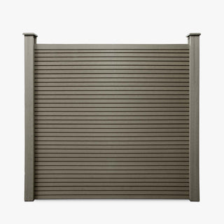 Slatted Composite Fencing Panel | Grey Ash