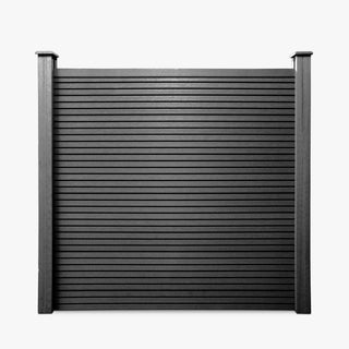 Slatted Composite Fencing Panel | Onyx Black