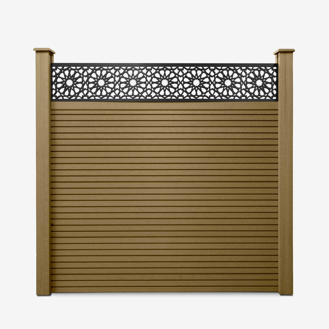 Slatted Composite Fencing Panel | Cedar