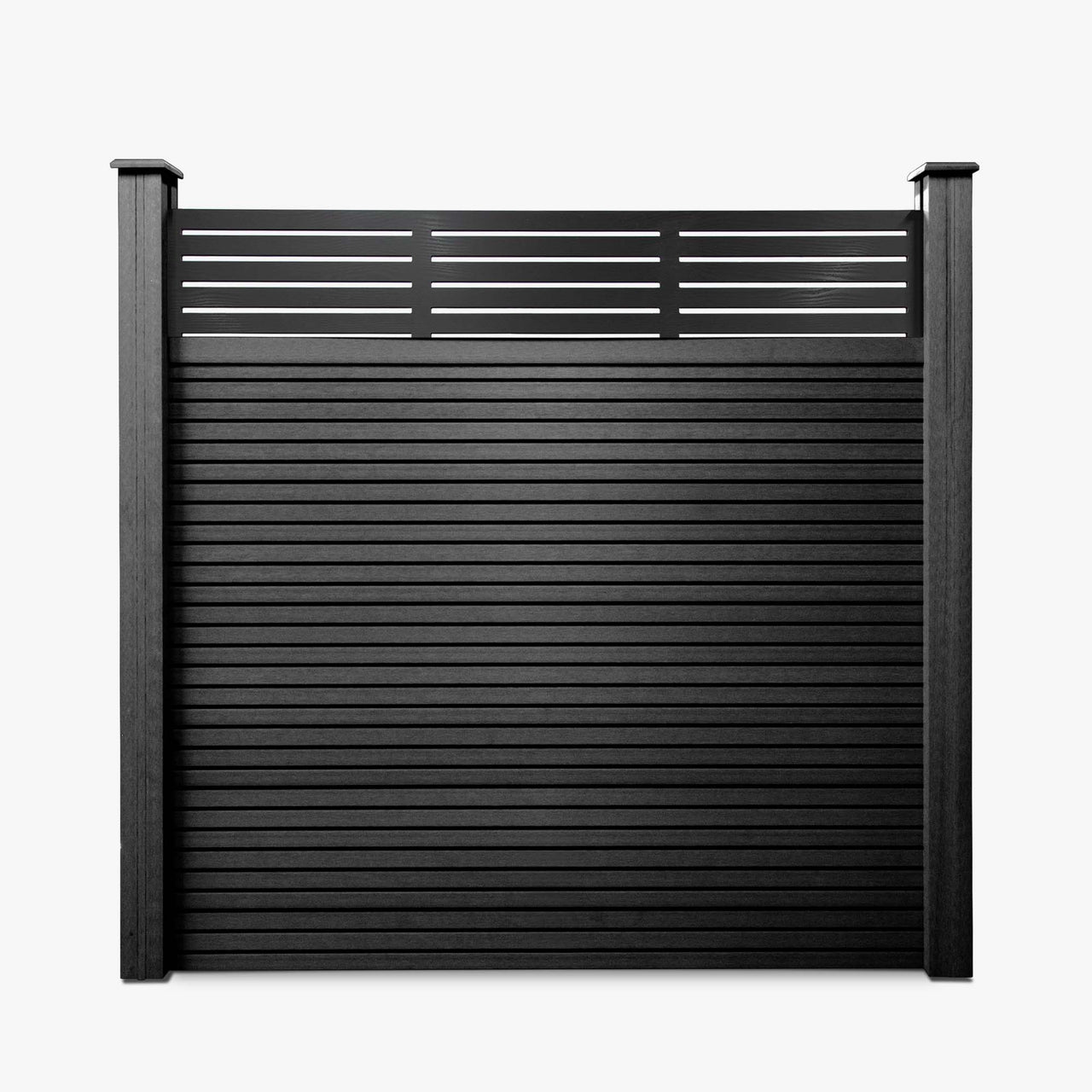 Slatted Composite Fencing Panel | Onyx Black