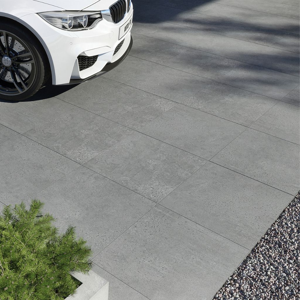 Dove Grey 595x595mm Porcelain Paving (Pack 2)