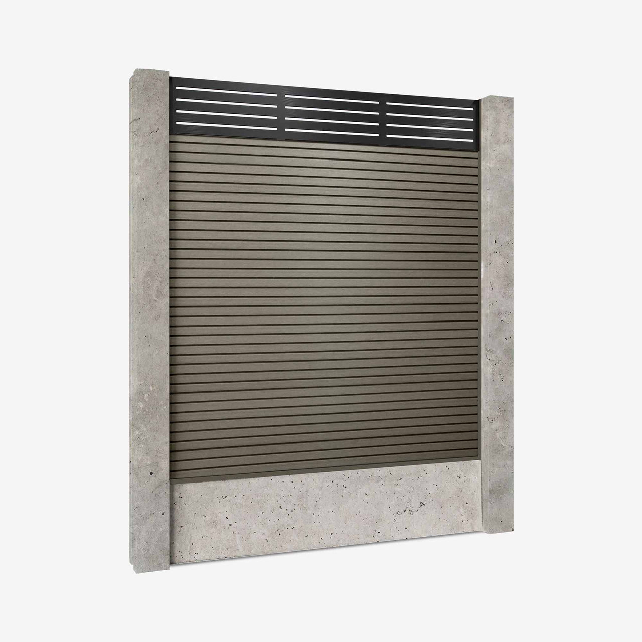Retrofit Slatted Fencing | Grey Ash