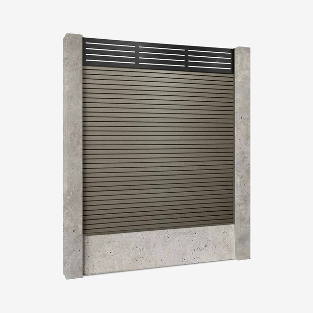 Retrofit Slatted Fencing | Grey Ash