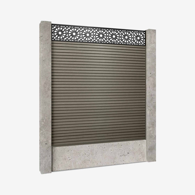 Retrofit Slatted Fencing | Grey Ash