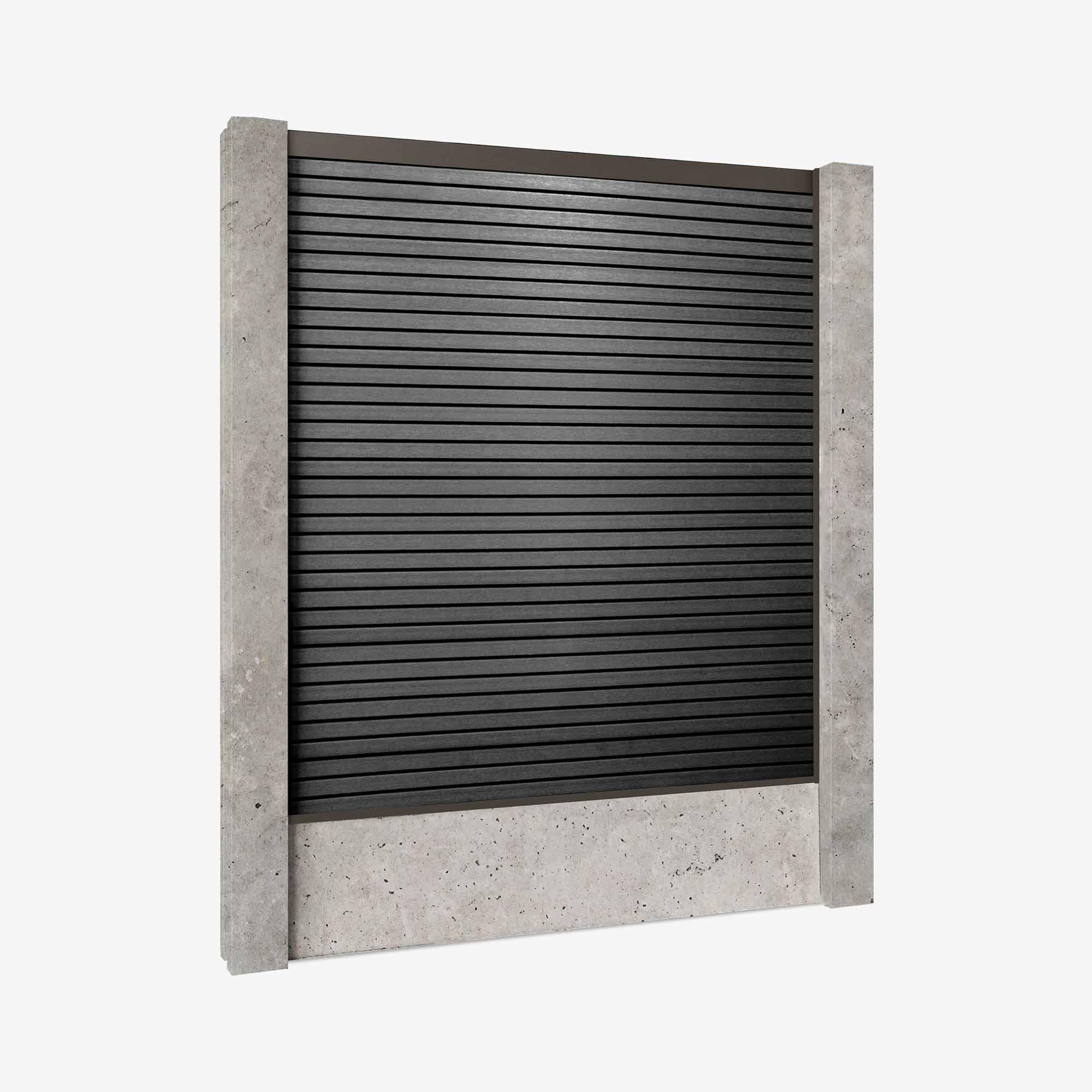 Retrofit Slatted Fencing | Onyx Black