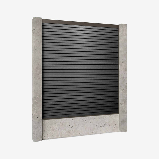 Retrofit Slatted Fencing | Onyx Black
