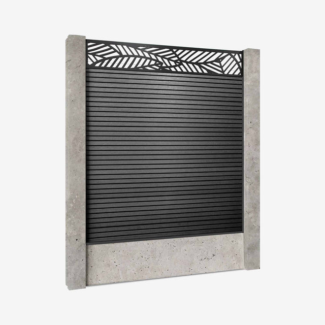 Retrofit Slatted Fencing | Onyx Black