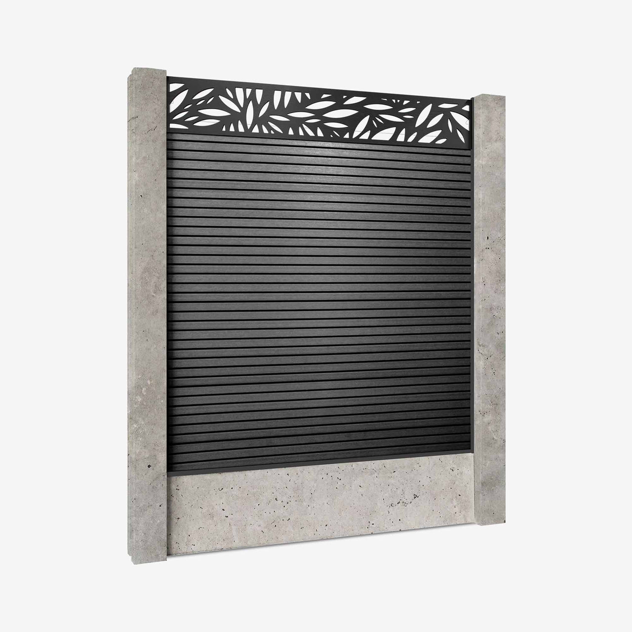 Retrofit Slatted Fencing | Onyx Black