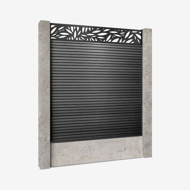 Retrofit Slatted Fencing | Onyx Black