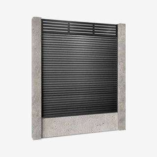 Retrofit Slatted Fencing | Onyx Black