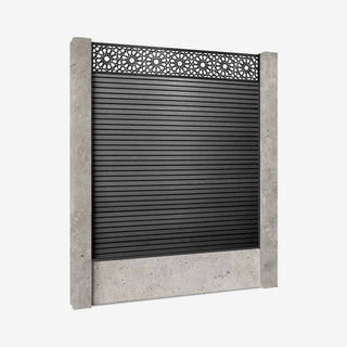 Retrofit Slatted Fencing | Onyx Black