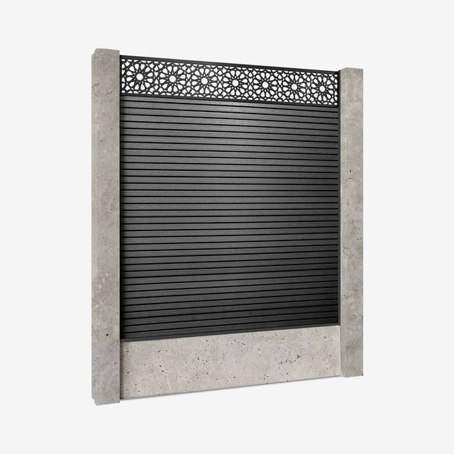Retrofit Slatted Fencing | Onyx Black