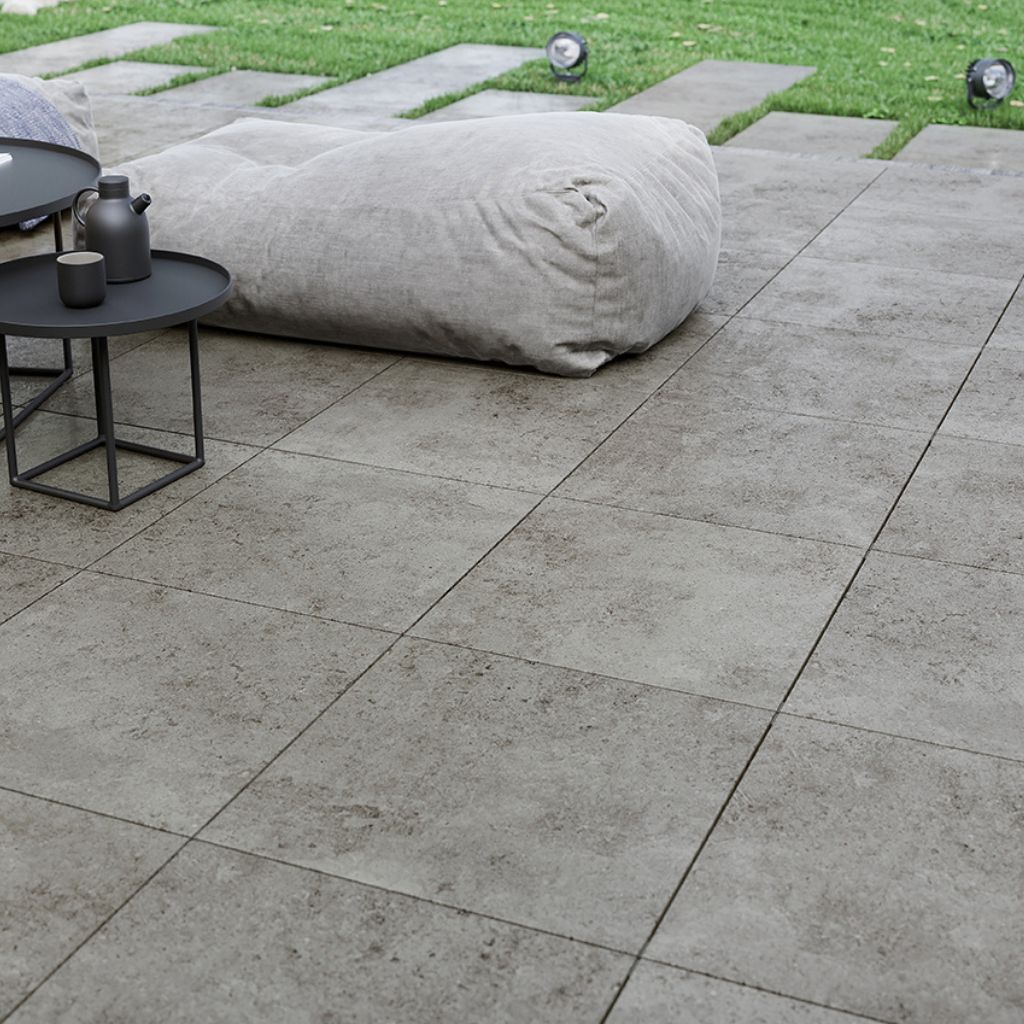 Luxe Grey 595x595mm Porcelain Paving (Pack 2)