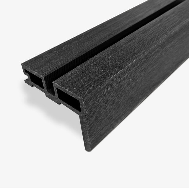 Onyx Black Slatted Cladding Window Reveal