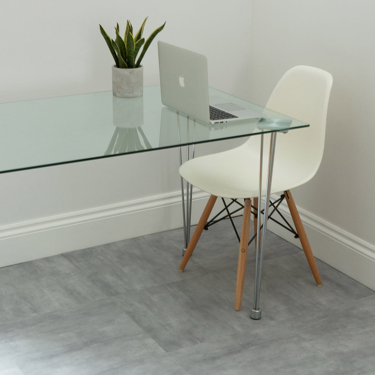 Elegant Concrete Dryback LVT