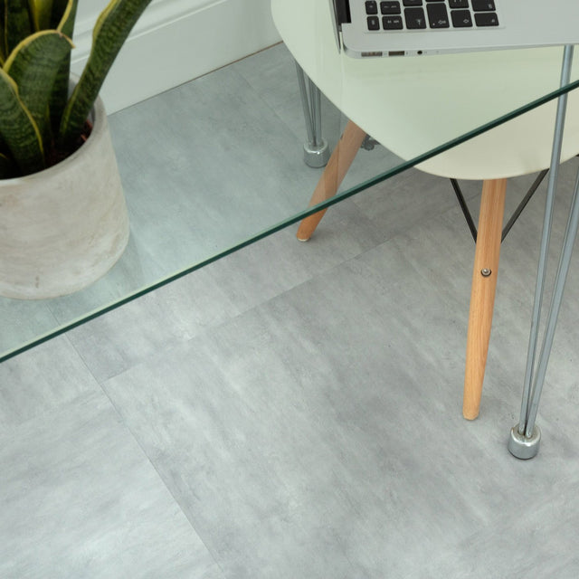 Elegant Concrete Dryback LVT
